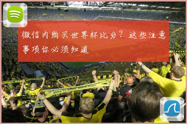 微信内购买世界杯比分？这些注意事项你必须知道