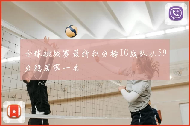 全球挑战赛最新积分榜IG战队以59分稳居第一名